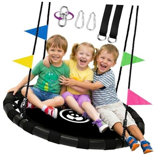Saucer Swing for Kids & Adults, 900lbs Weight Capacity Heavy Duty Tree 48 Inch
