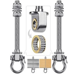 2Pcs Heavy Duty Swing Hangers with Bearings Stainless Steel Swing Hardware fo…