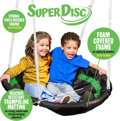 Superdisc Swing Set with Superdisc Swing. 5 User Capacity, Easy Assembly, Metal