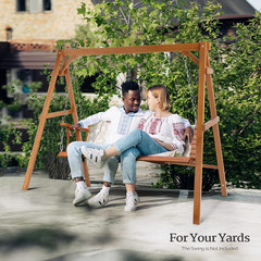 Heavy Duty 660 LBS Wooden Swing Frame with Extra Bottom Connection Board