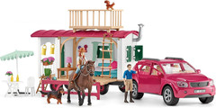 Schleich Horse Club – 113PC Interactive Camping Trip – Car and Camper Caravan Pl