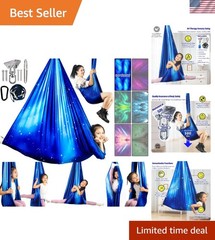Sensory Swing for Kids & Adults Holds up to 300lbs Indoor & Outdoor Double La…