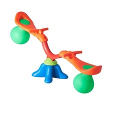 Adjustable 55lb Capacity Kids Ride-On Seesaw 360° Twist Action