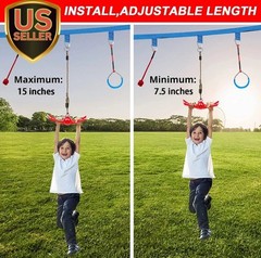 Ninja-Twister Swing Spins Set: Slackline Attachments – 360° Handle Twist-Spinner