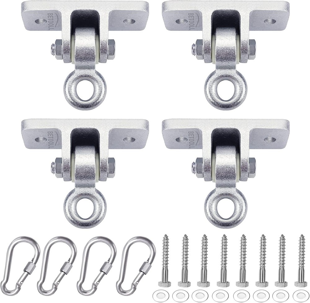 Swing Hangers Heavy Duty 4 Sets Playground Porch Wooden Hardware