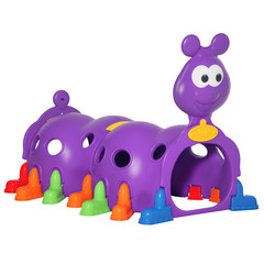 Durable HDPE Climbing Tunnel 59in L x 38.25in W x 47.25in H Purple Child Safe
