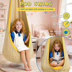 Heavy-Duty X-Shaped Swing Frame Swing Stand with Sensory Swing & Pod Swing – …