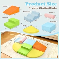 Climbing Toys for Toddlers, Toddler Climbing Toys Indoor, 7-Piece Soft Foam C…