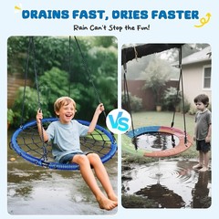 750lbs 40″ Spider Web Saucer Tree Swing for Kids Adults, Outdoor Net Swing wi…