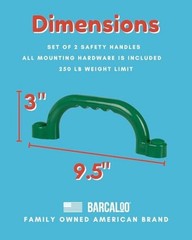 Playground Safety Handles – Outdoor Grab Handle Bars, Tree House Green