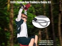 Hyponix Zip Lines for Kids and Adults Outdoor up to 350 Lbs – 120 ft / 200 ft…