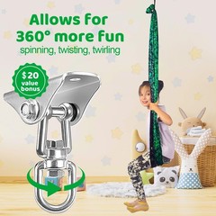 HiCamer Sensory Swing 300lbs Indoor Outdoor Cuddle Swing Crystal Green