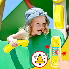 Playground Accessories Pirate Ship Playset with Wheel Telescope Safety Handles T