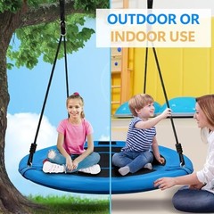 Saucer Tree Swing Inch 600lb Weight Capacity with 2pcs Hanging Straps, 40 Blue