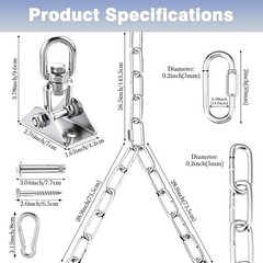 1500Lbs Heavy Duty Porch Swing Hanging Hardware Kit