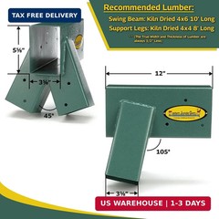 Eastern Jungle Gym Easy 1-2-3 A-Frame 2 Brackets for Swing Set with All Mounting