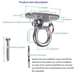 Permanent Antirust Stainless Steel Slient Bearing Swing Hanger,Heavy Duty 180…