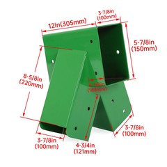 12″ Pair Brand New 1-2-3 A-Frame 2 Brackets for Swing Set W/ All Hardware