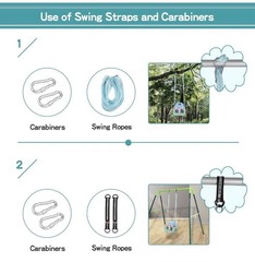 Toddler Swing, 3-in-1 Baby Swing Seat, Anti-Flip Snug & Secure Detachable Kid
