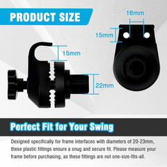 2 Pcs Garden Swing Plastic Fittings – Porch Patio Swing Frame Parts to Attach Ca