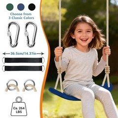 Kids Tree Swings for Trees, Heavy Duty Ergonomic Contoured Swing Seat for Blue