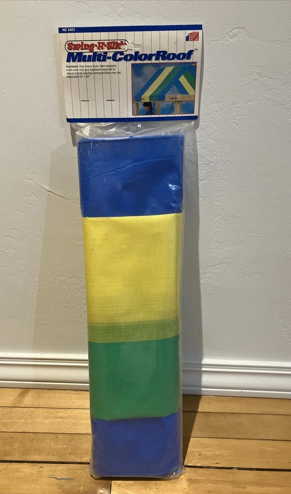 Vtg Swing-N-Slide NE 4403 Multi-Color Replacement Tarp 52”x 90”