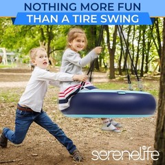 Serenelife 36″ Inflatable Tire Swing w/ Hang Kit – Indoor/Outdoor