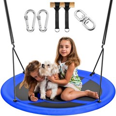 GYROOR Sturdy Comfortable 43 In Saucer Tree Swing Flying Indoor Outdoor for kids