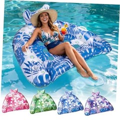 Ornnut XL/L Pool Floats, 3Pack/4Pack Inflatable Pool pink, blue, green, purple