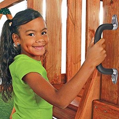 Black Playground Safety Handles, Non-Slip Kids Playground Grab Black (2 Pack)