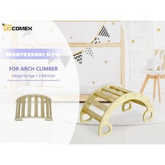 Montessori Arch Climber for Toddlers 1-3 Years, Natural Wood