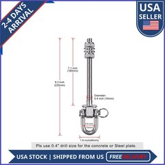 6 Pack M10 Heavy Duty Swing Hangers Stainless Steel 1800lb Capacity for Hammocks