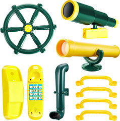 9 Pcs Playground Accessories Swing Set Pirate Playground Equipment Set Include P