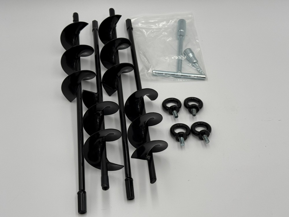 Ground Anchors Heavy Duty, Swing Set Anchor Kit 18 Inch 4 Pack Screw in Earth An