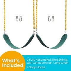 Weather-Resistant Swing Seat Replacement – 2 Pack for Safe Family Play in Green