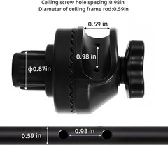2-Pack Black Plastic Fittings for Porch Swing Canopy Frame Replacement