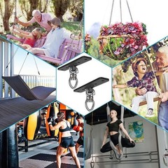 2 Pack Heavy Duty Swing Hangers Swing Set Accessories with Carabiner