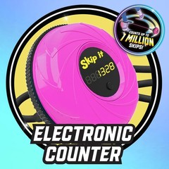 Nostalgic 90s Skip It Toy – Light Up Ball and Digital Counter, Pink, 31-Inch