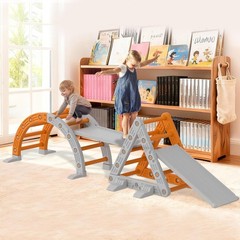9-in-1 Montessori Pikler Triangle Set with Cushion, Ramp, Arch & Ladder
