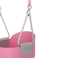 Pink Toddler Swing Full Bucket Seat With Coated Chains For Ages 2 To 4