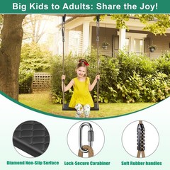 Heavy Duty Swing Seat with Adjustable Rope, 300lbs Capacity Non-Slip Plastic …