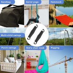 Porch Swing Springs Hammock Chair Spring Hold up to 1600lbs Heavy-Duty Chr-om…