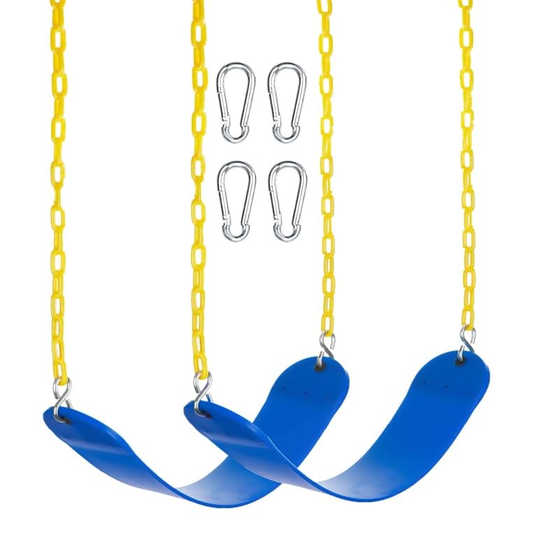 Heavy Duty Swing Seat for , Jungle Gym Swing Playground with Plastic Coated C…