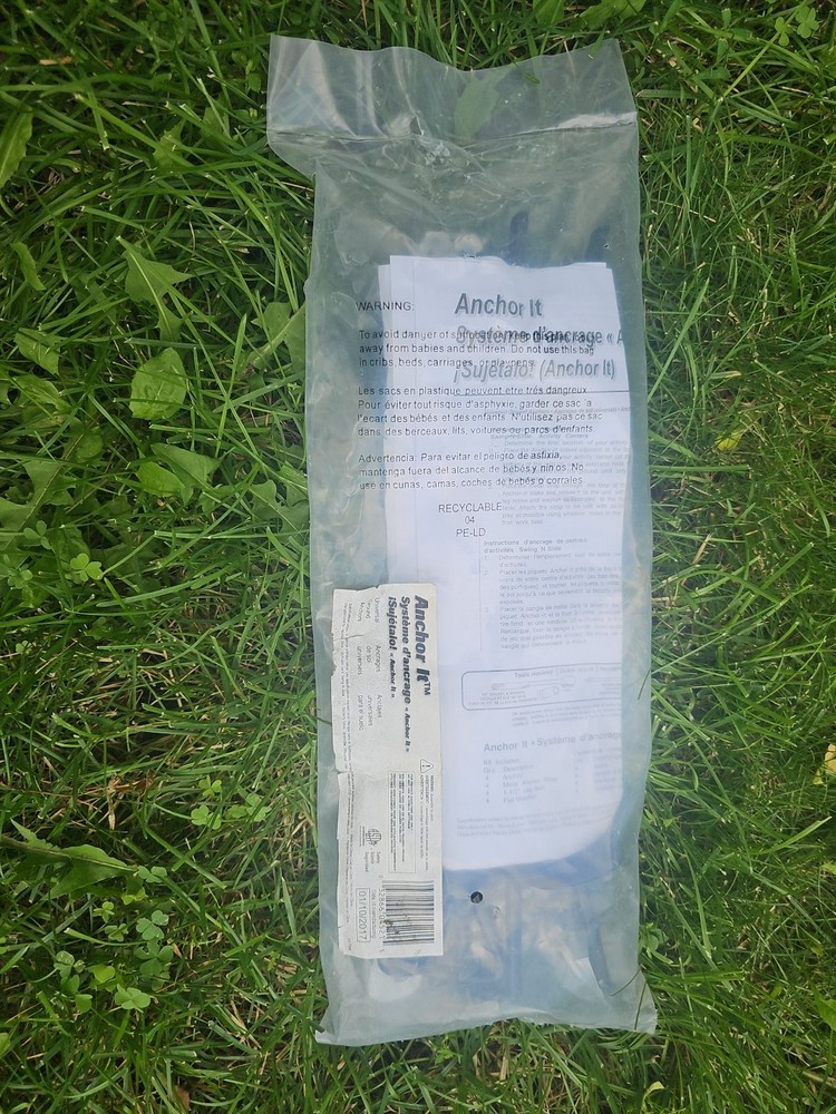 Set of Four Black Swing-N-Slide WS 4521 Anchor-It Metal Ground Anchors NOS 2017
