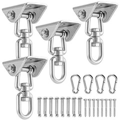 4 Pack Heavy Duty Swing Hangers Set – 1000 lbs Capacity, 360° Rotating Stainless