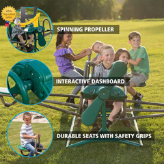 Playground Equipment Airplane Teeter Totter Outdoor Kids Backyard Play See Saw