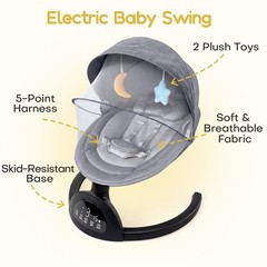 Baby Swings for Infants, Portable Baby Swing for Indoor and Outdoor, Bluetoot…
