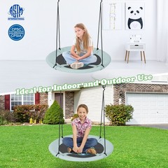 40″ Saucer Tree Swing with Adjustable Hanging Ropes Necessary Hardware for Kids