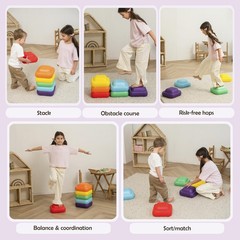 Soft Foam Stepping Stones for – Indoor Balance & Coordination – Lightweight N…