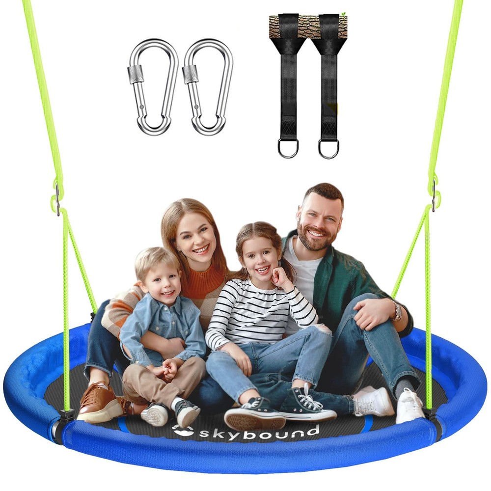 43″ Tree Swing 600LB Weight Capacity with Hanging Carabiners, Waterproof Flyi…